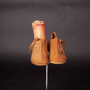 1970s Groundhog Boho Tan Clogs Shoes Wedges
